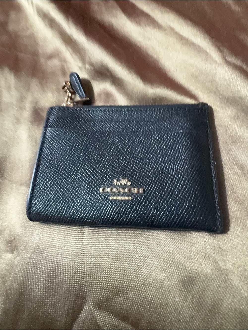 Black and Tan Leather ID Wallet Card Case